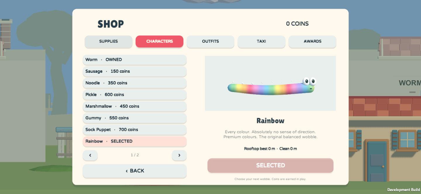 In-game Rainbow character with a glowing multicoloured body and a trail of sparkles